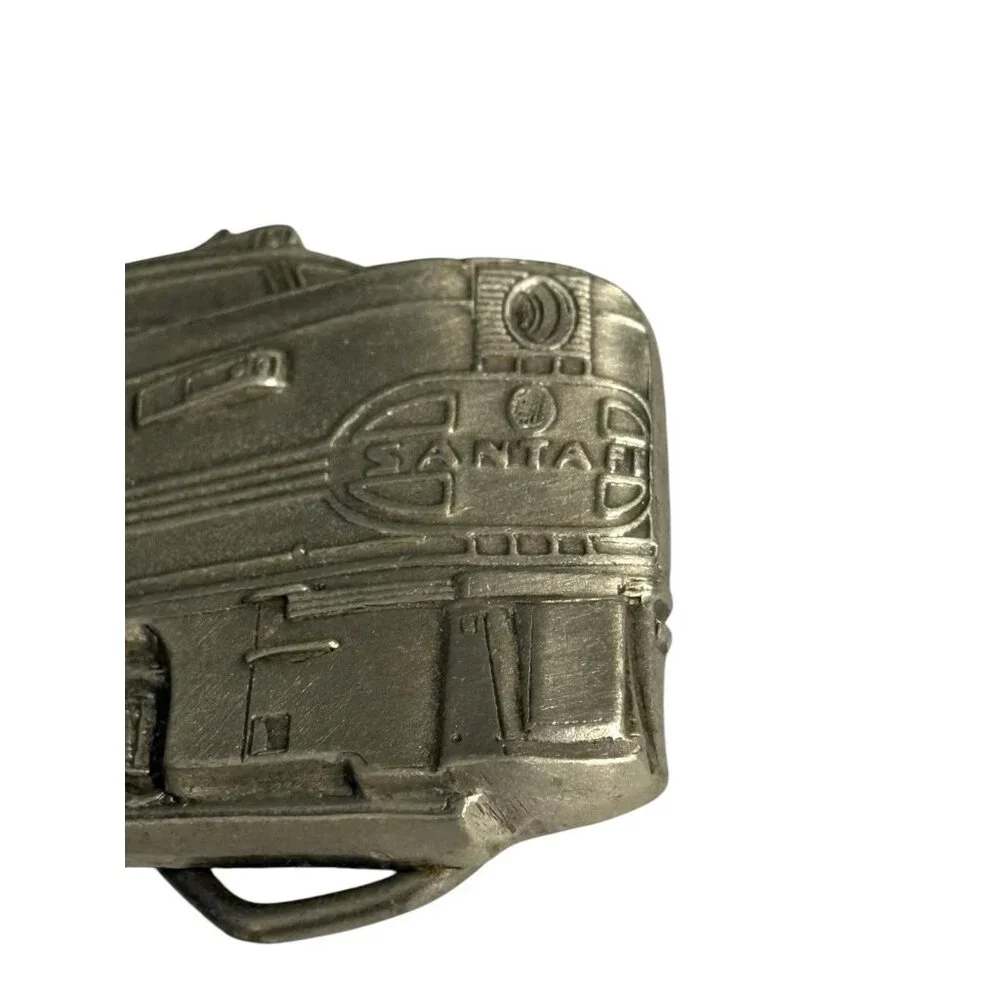 Train Belt Buckle Vintage Great American Products 1996 USA Pewter Santa Fe READ!